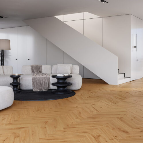 Pavimento SPC Rovere Ginger Spina a Pesce